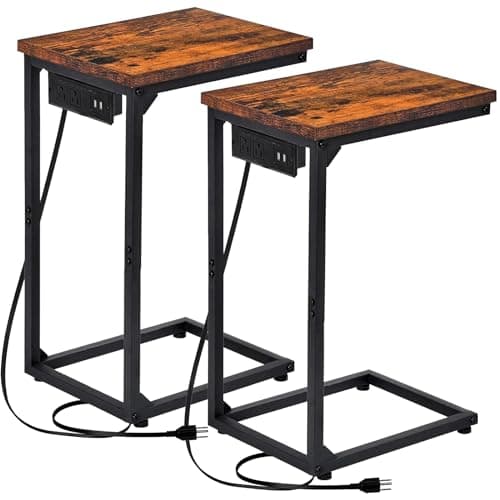 eHemco Slide-Under Sofa C-Shaped Table