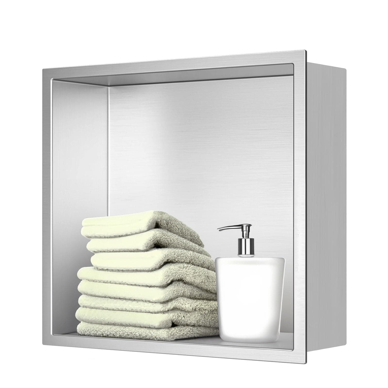 Elefloom Shower Niche Stainless Steel - No Tile Needed