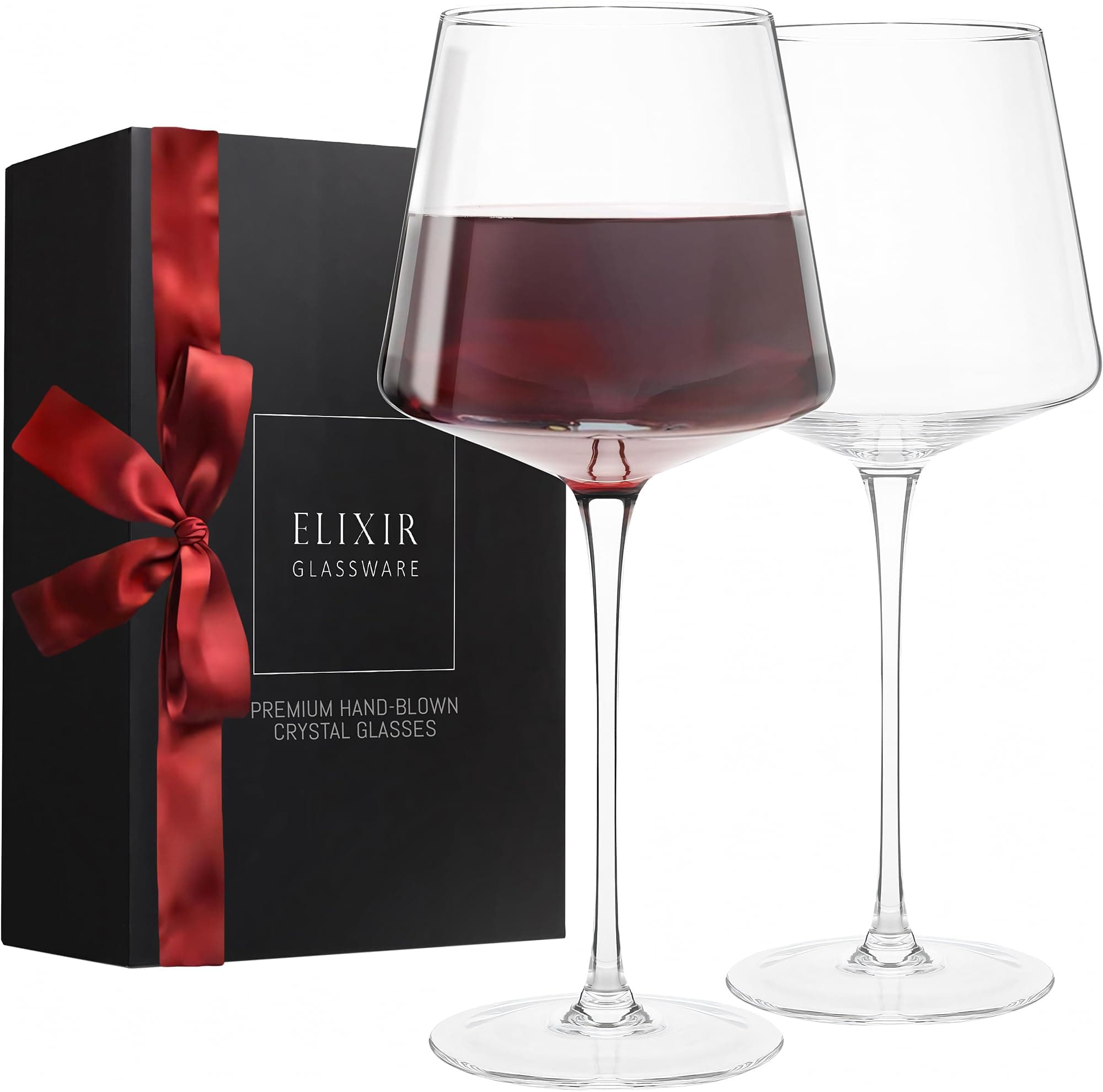 Elixir Glassware Crystal Stemless Wine Glass Set (4-Pack)