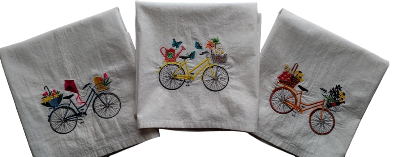 Embroidered Flour Sack Towels Set