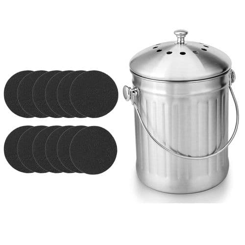 ENLOY Stainless Steel Compost Bin 1.3 Gallon
