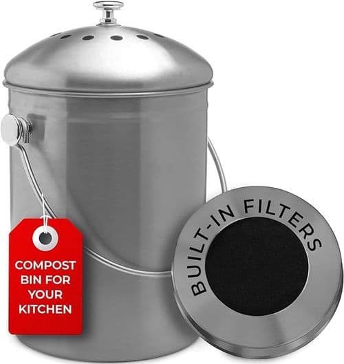 Epica Stainless Steel Compost Bin 1.3 Gallon