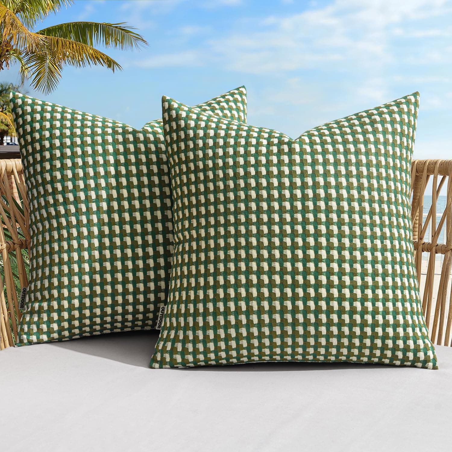 Eternal Beauty 18x18 Set of 2 Waterproof Outdoor Pillow Covers Spring