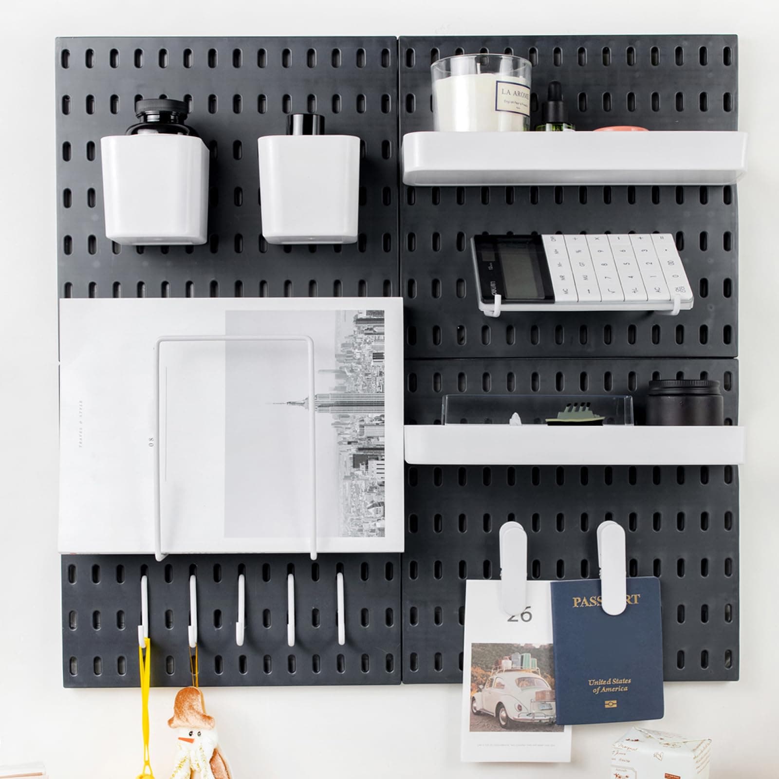 EVDBOBO Peg Board Wall Organizer Kit