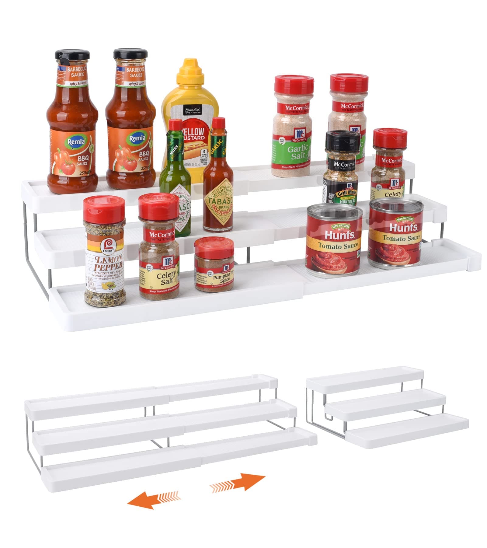 Expandable 4-Tier Spice Shelf