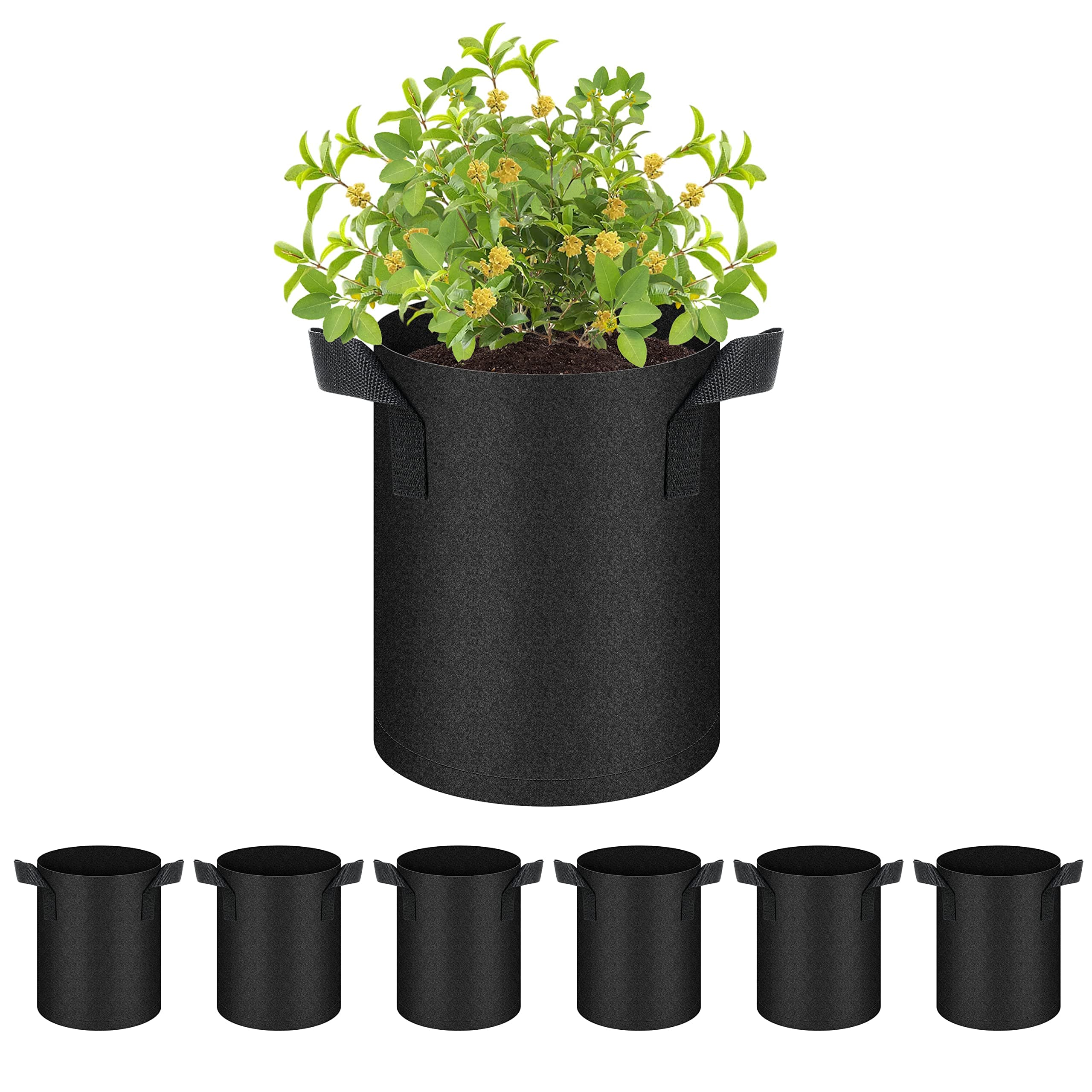 VIVOSUN 5-Gallon Fabric Grow Bags Set of 5