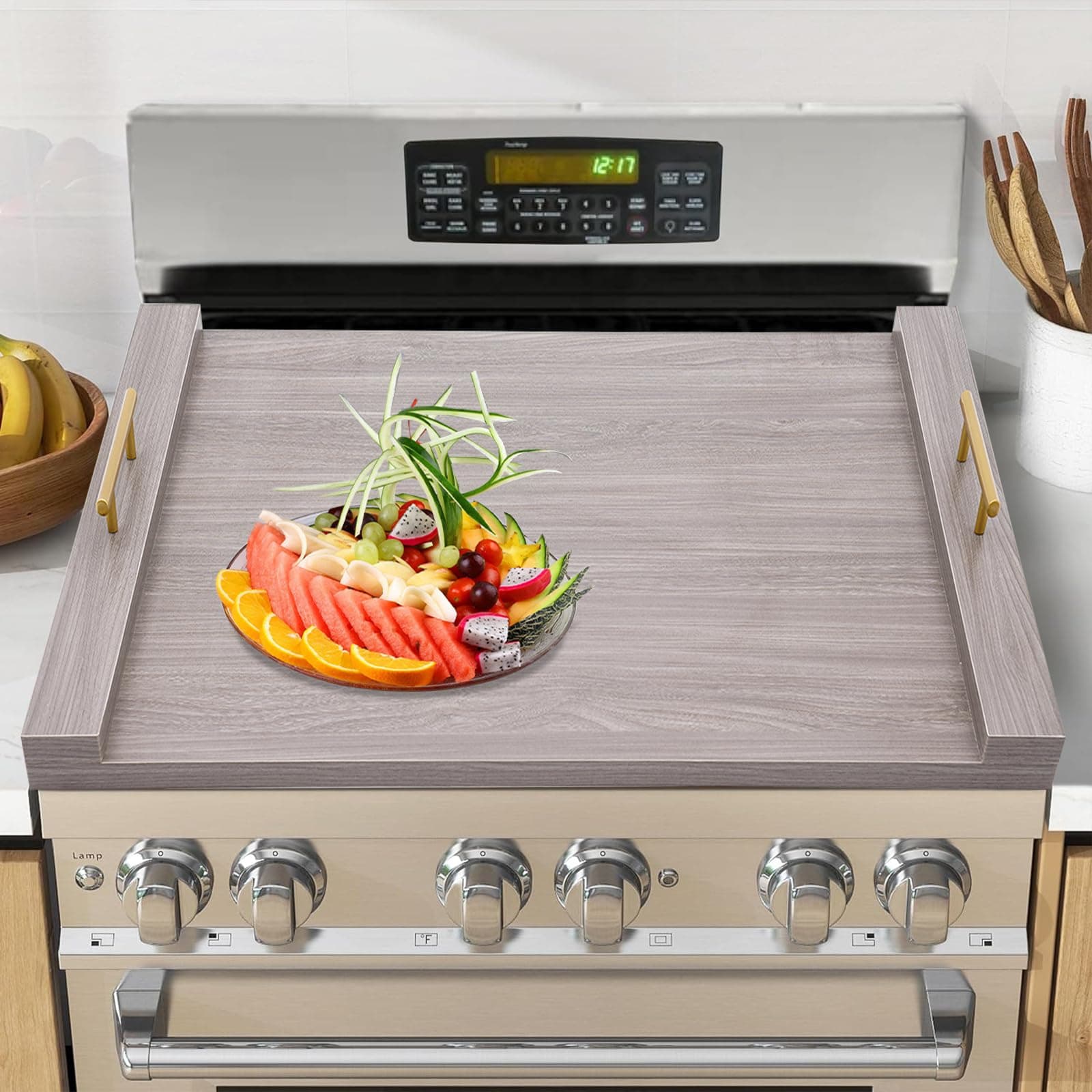 Farmhouse White Stove Top Cover Board