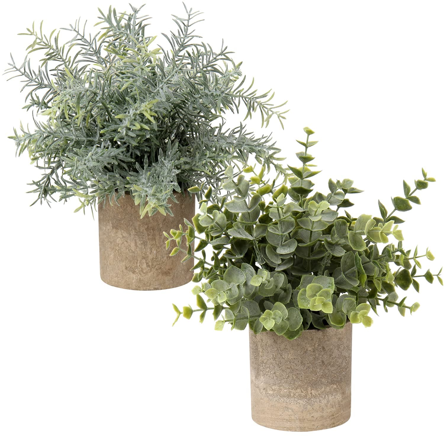 Faux Eucalyptus Stems for Bathroom Shelf Decor