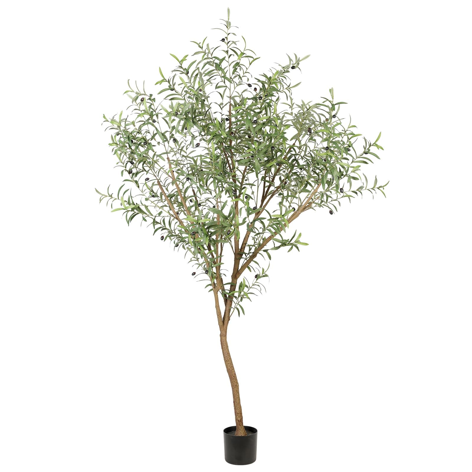 Realead 6ft Artificial Olive Tree with Natural Wood Trunk