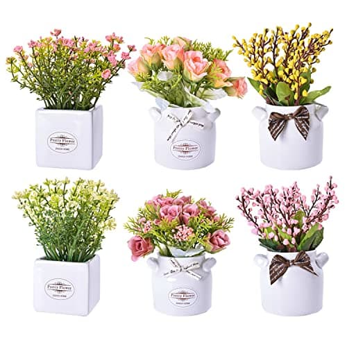Faux Spring Florals for Outdoor Planter