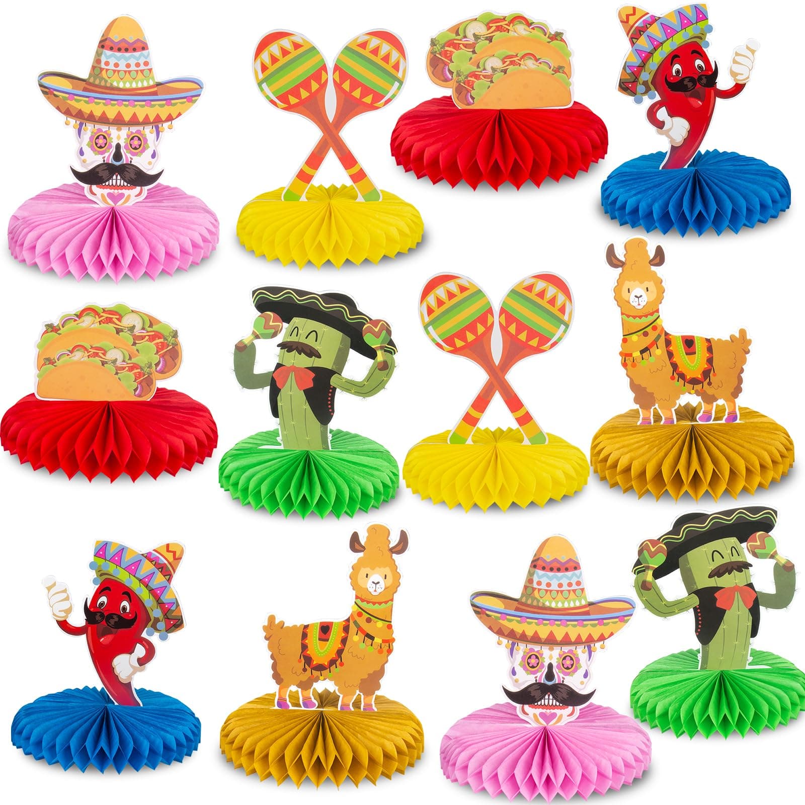 Fiesta Honeycomb Centerpieces 12-Piece Set