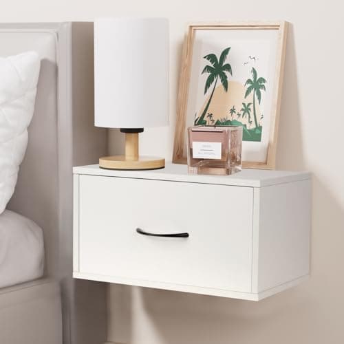Filano Floating Nightstand Shelf with Drawer Wall Mounted