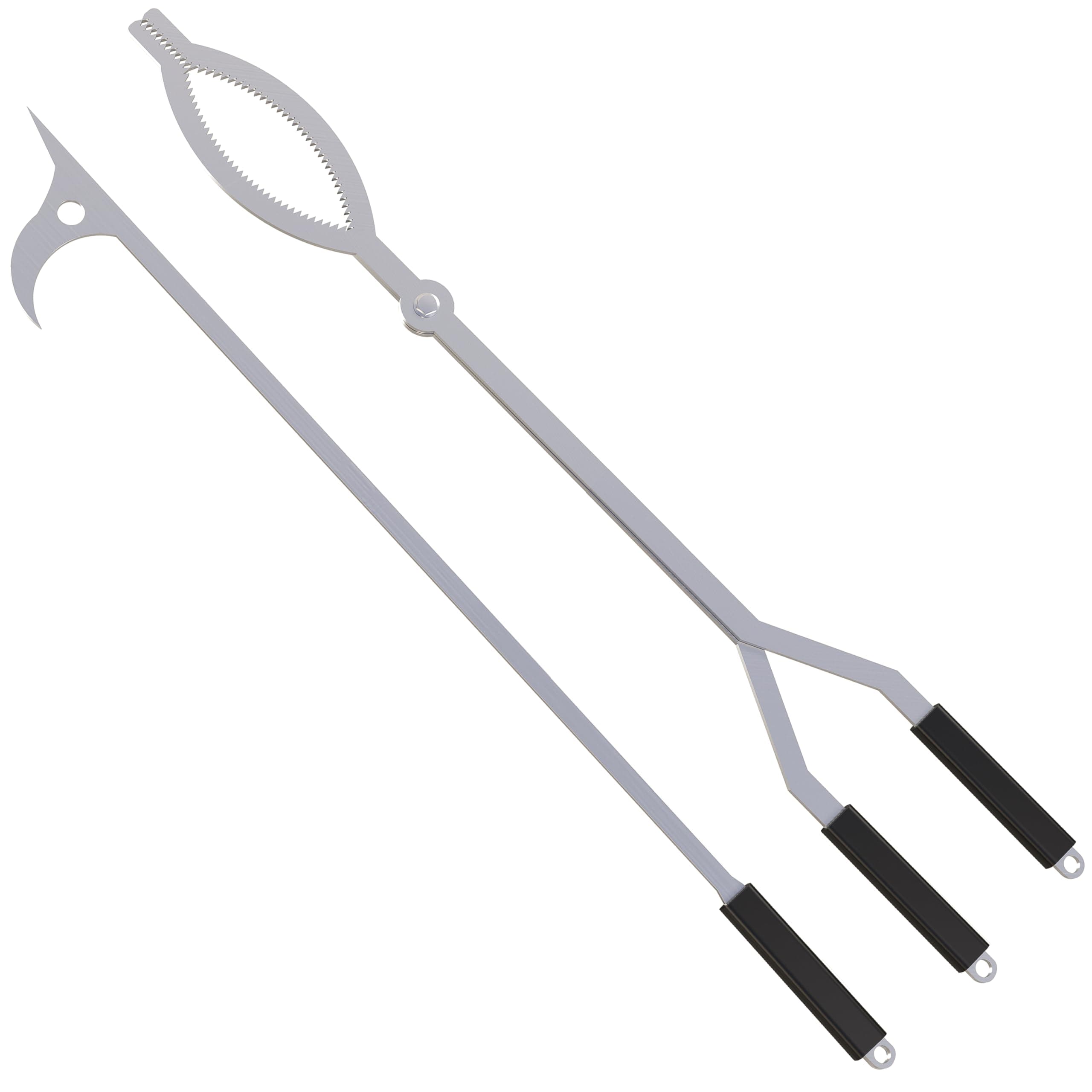 40 in Fire Log Tongs Firewood Grabber and Fire Poker Set