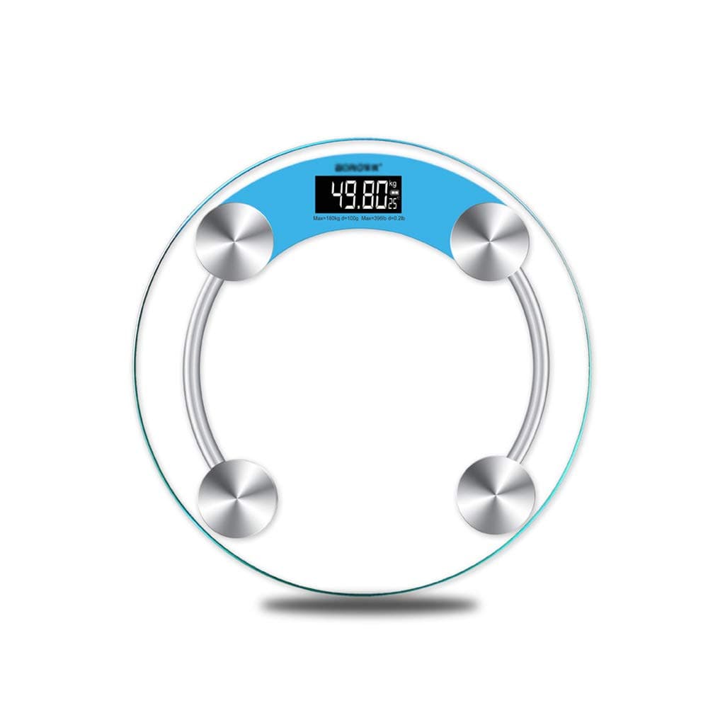 FITINDEX Digital Bathroom Scale Transparent Slim Tempered Glass