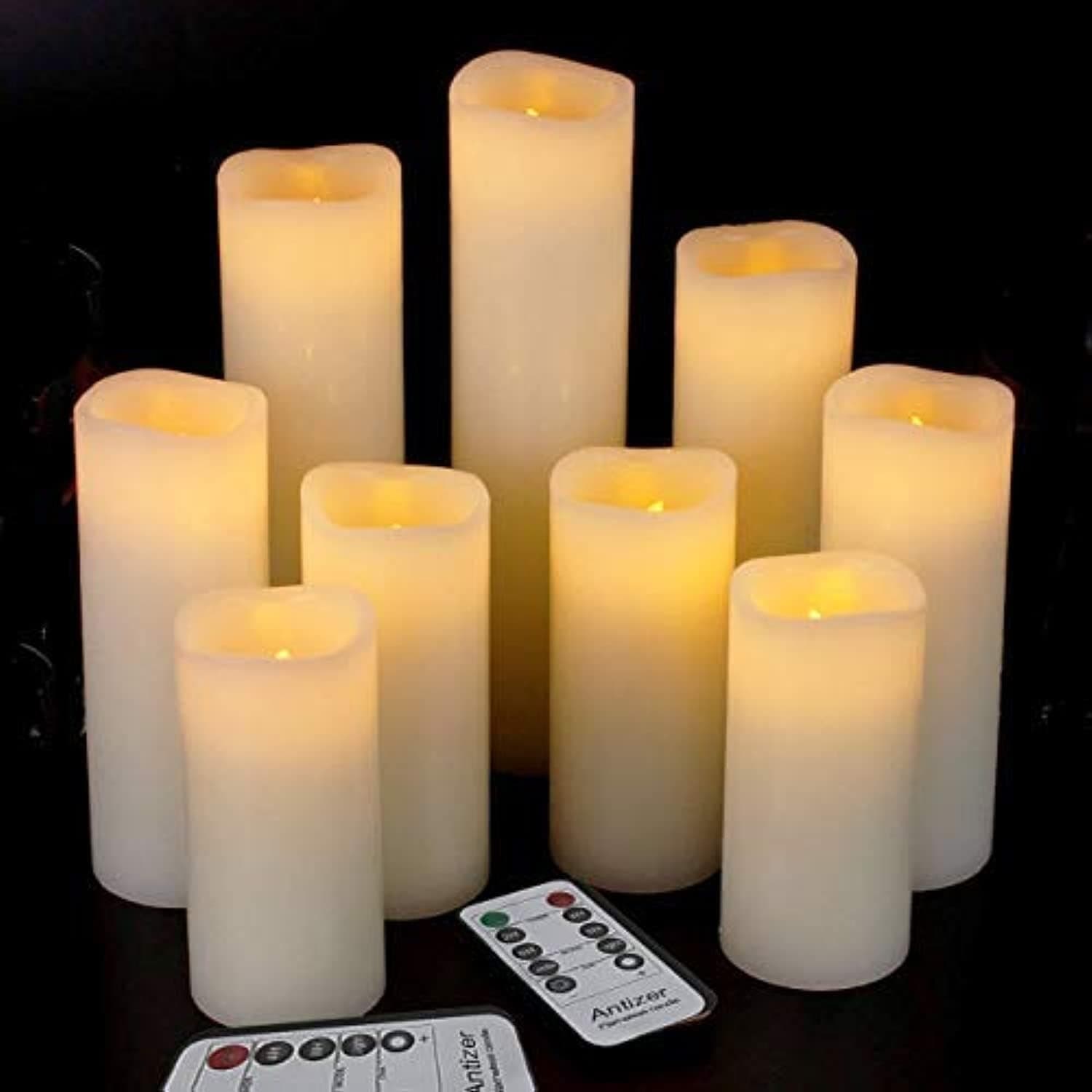 Flameless Candles Set with Remote