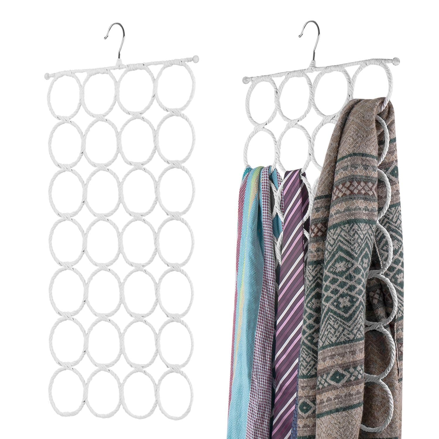 Flexzion 28-Slot Scarf Organizer