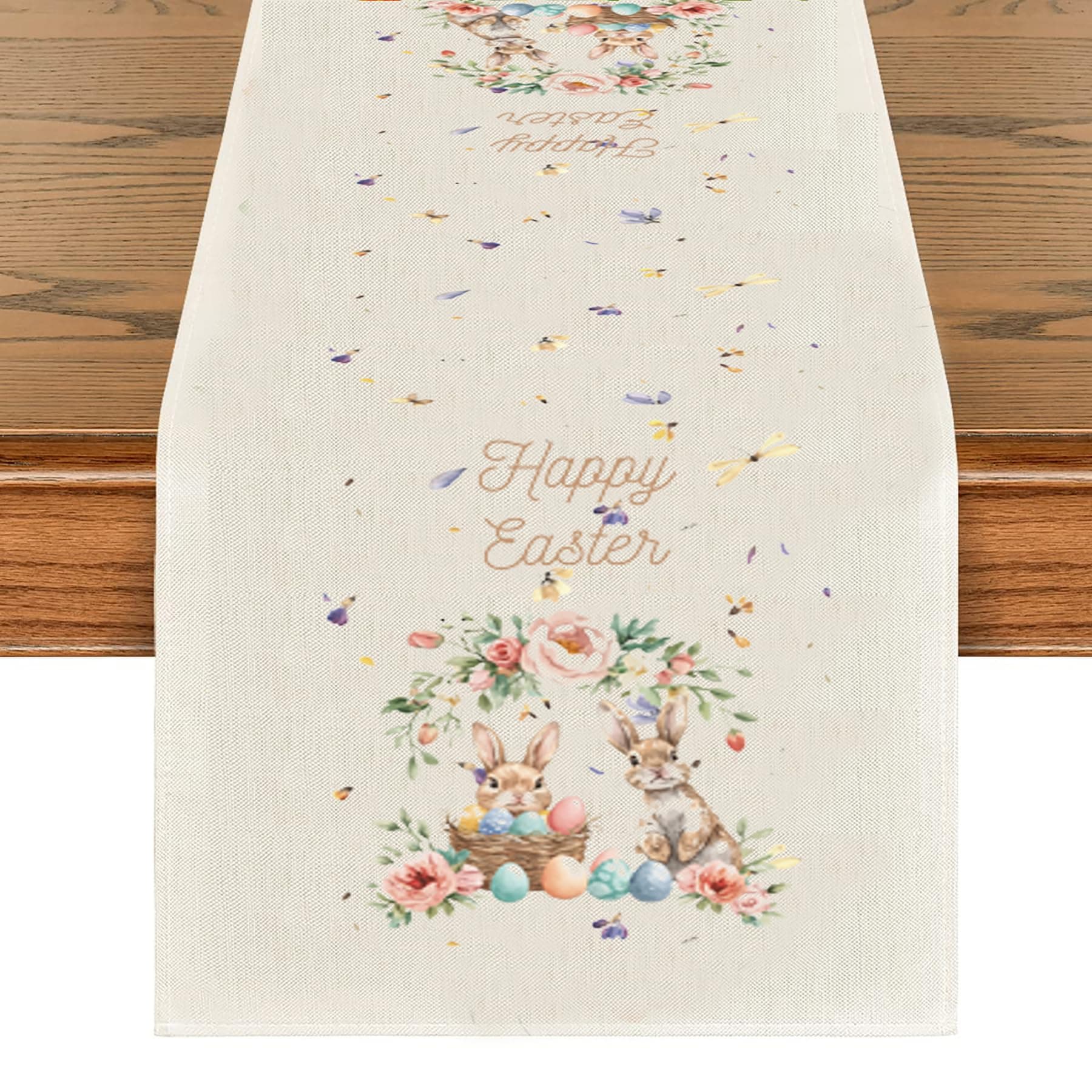 Spring Easter Floral Table Runner