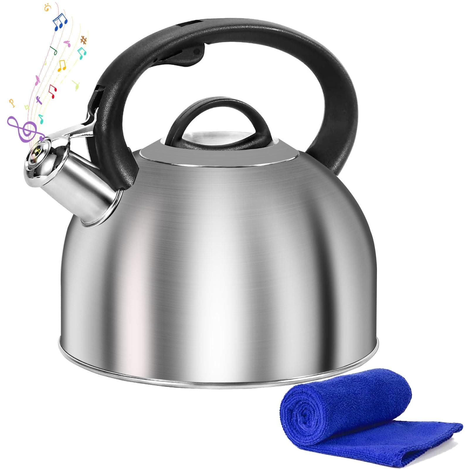 Foedo Stainless Steel Whistling Tea Kettle 3.2-Quart