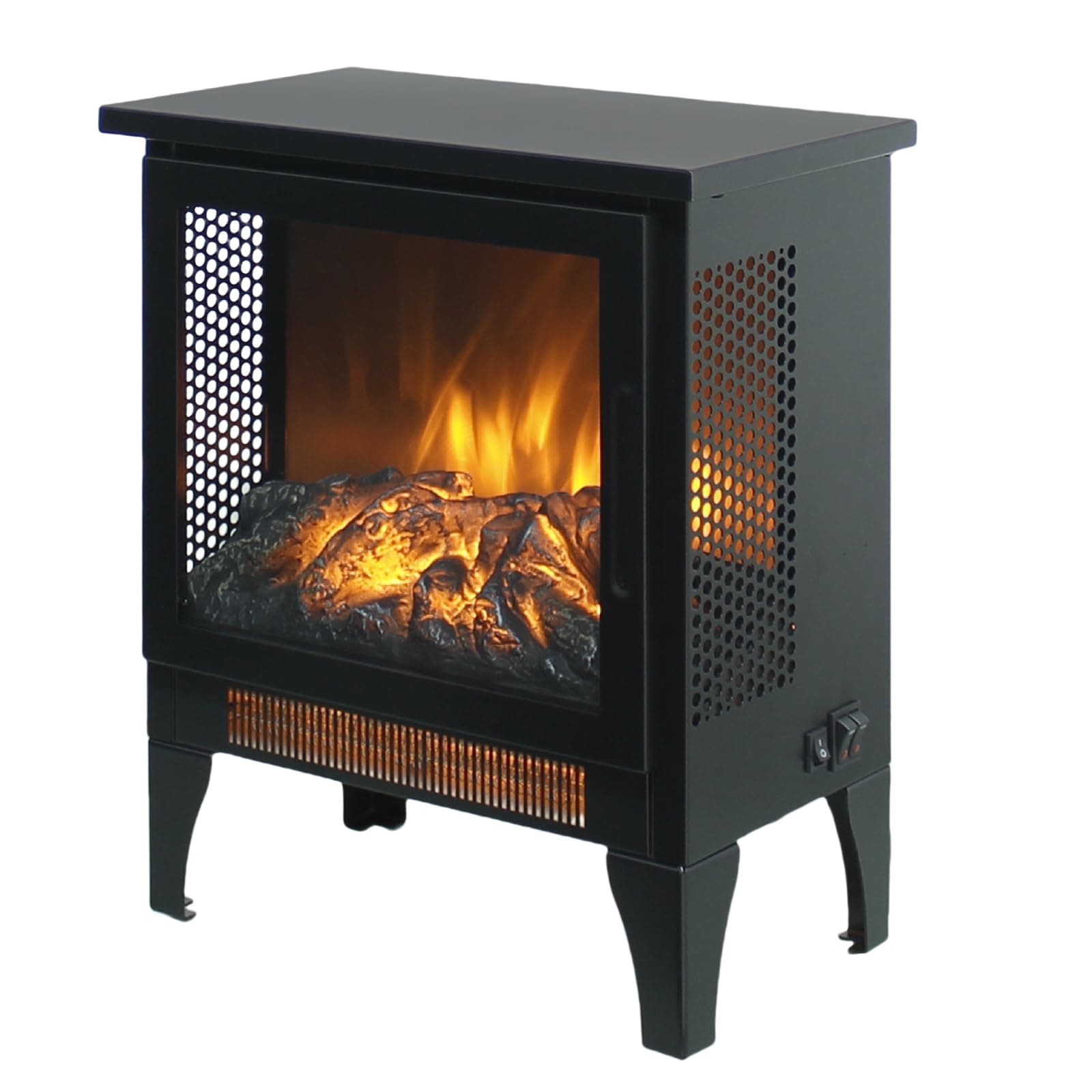 Freestanding Infrared Electric Fireplace Heater