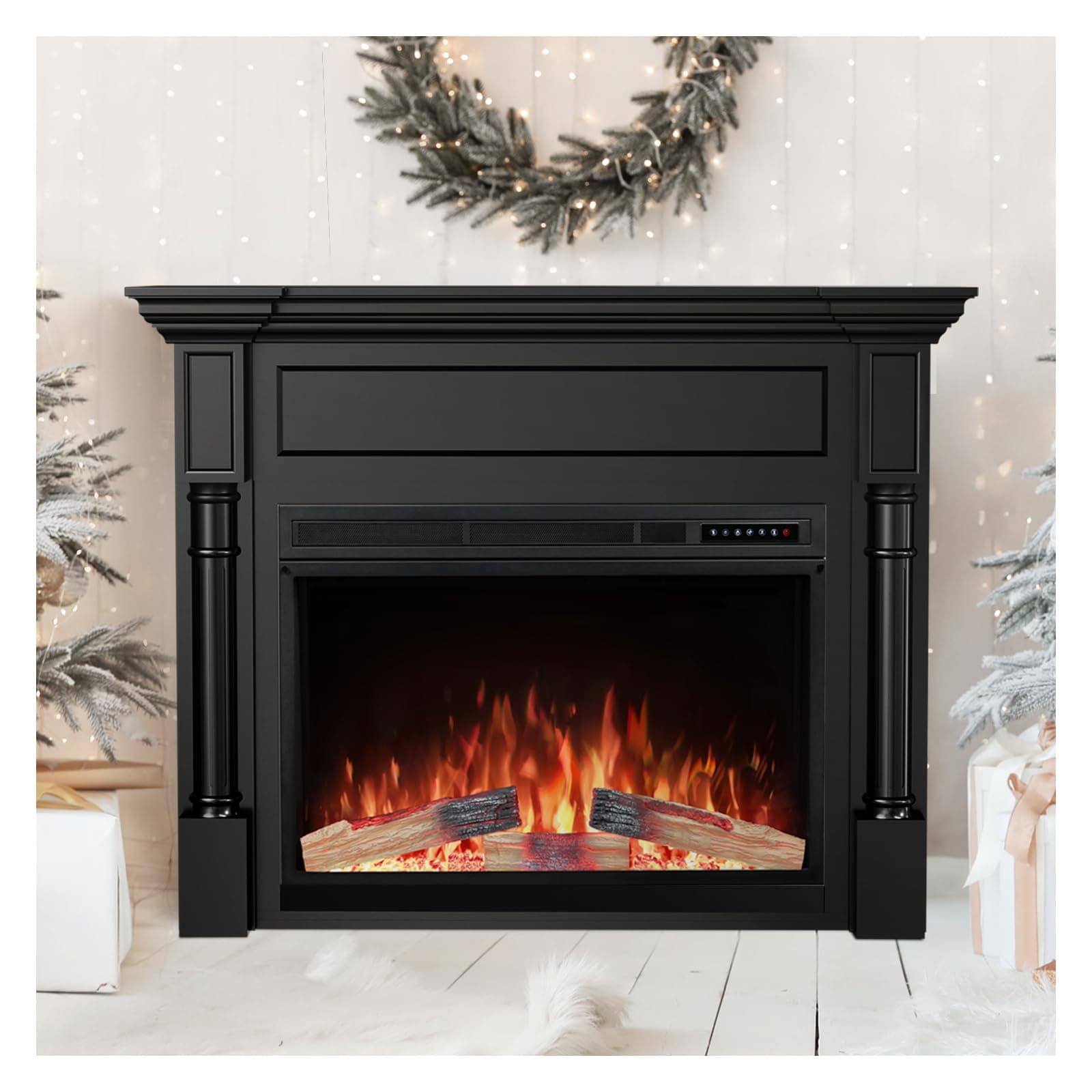 Corner Faux Fireplace Mantel