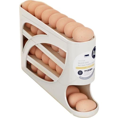 Fridge Egg Holder, 30-Egg Organizer Tray for Refrigerator