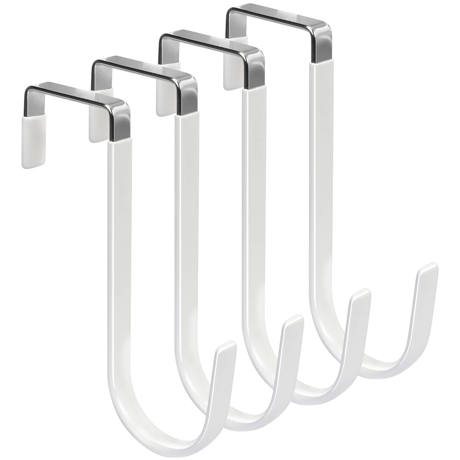 FYY 4 Pack Over The Door Hooks with Rubber Prevent Scratching
