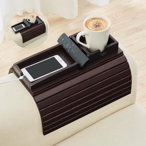GEHE Natural Bamboo Couch Cup Holder