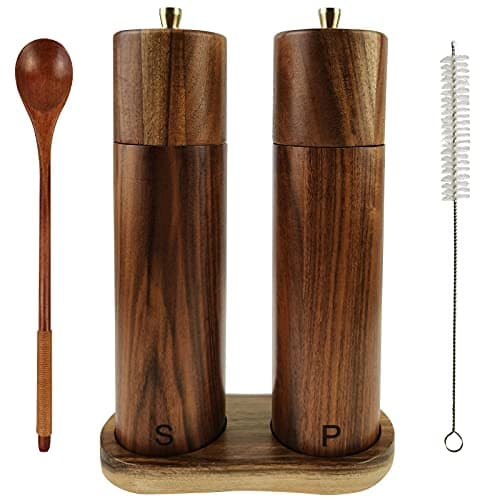 Gennua Kitchen Wooden Salt and Pepper Grinder Set