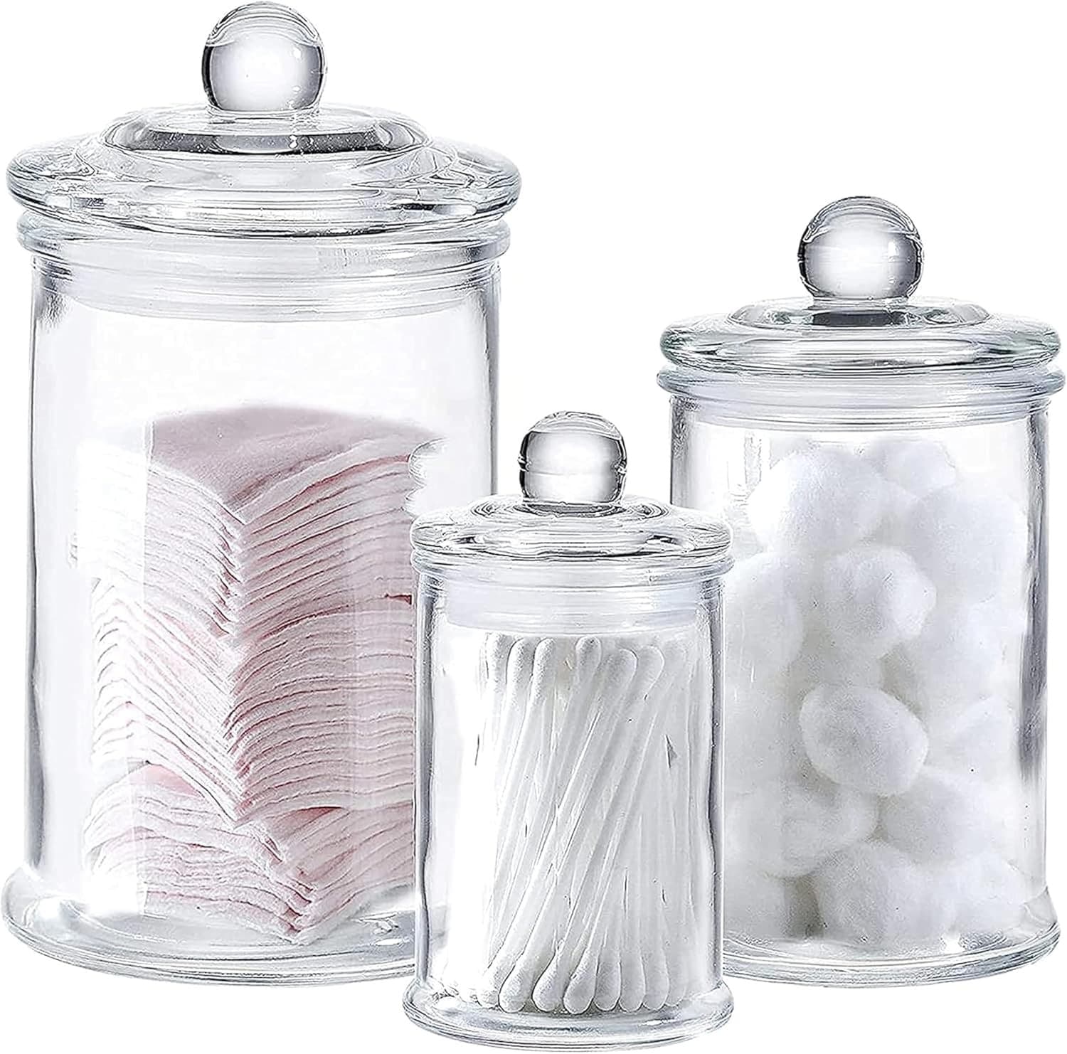 Glass Apothecary Jars (3-Pack)