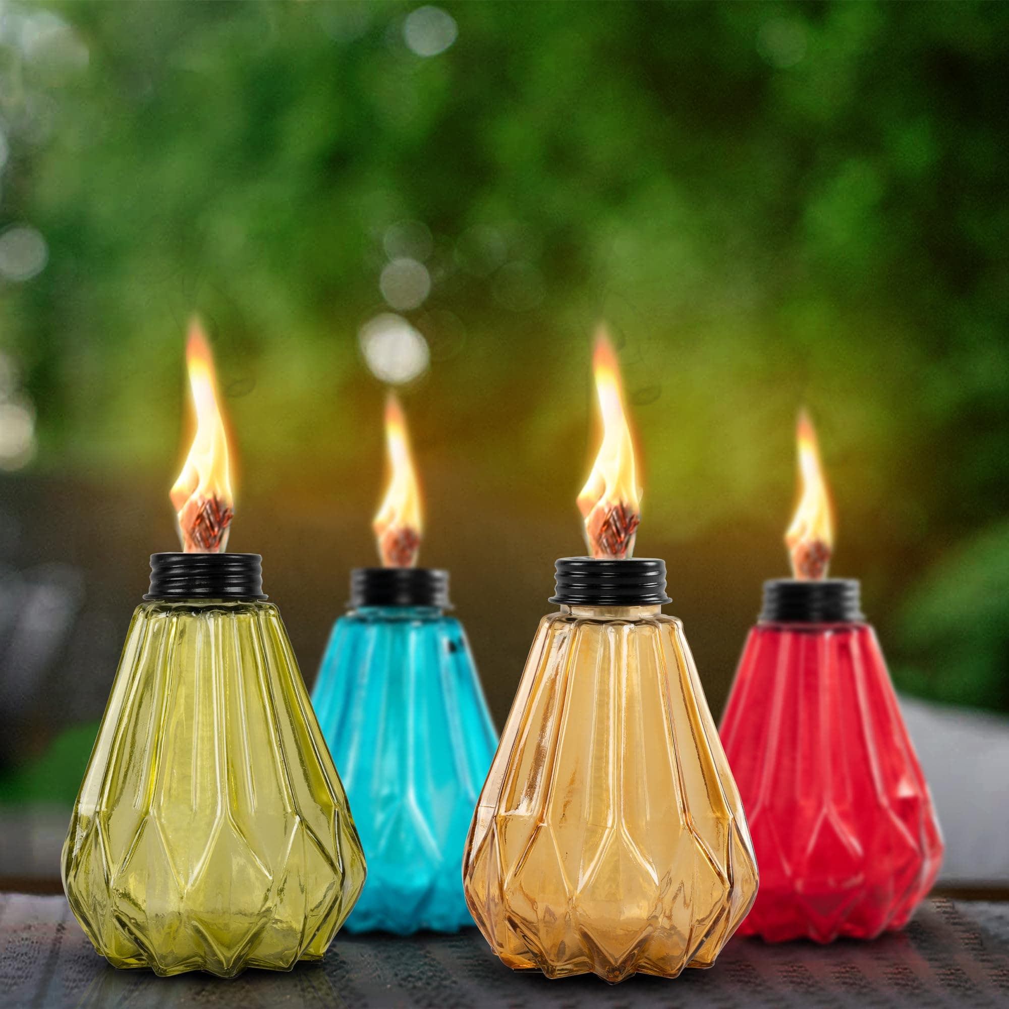 Glass Citronella Tabletop Lantern
