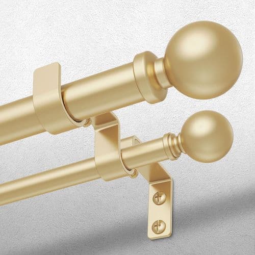 Slim Brass Curtain Rod 28 to 84 inches