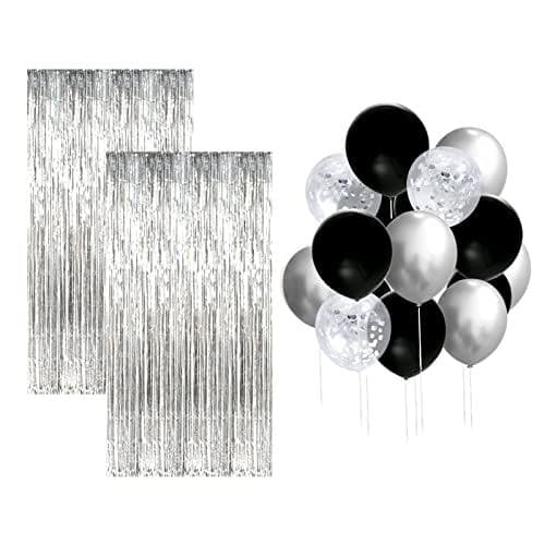 Graduation Photo Backdrop Kit (foil curtain + frame props)