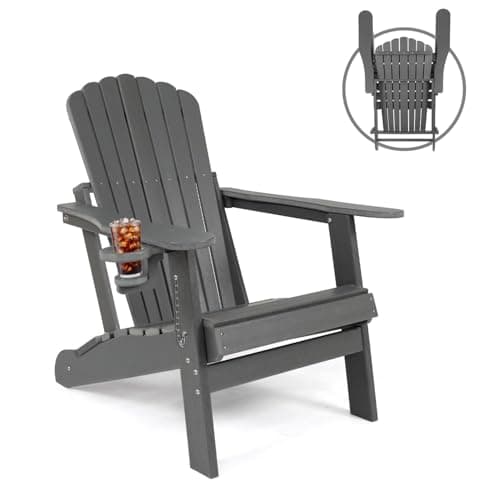 GREENVINES Folding Adirondack Chairs Set of 2 HDPE