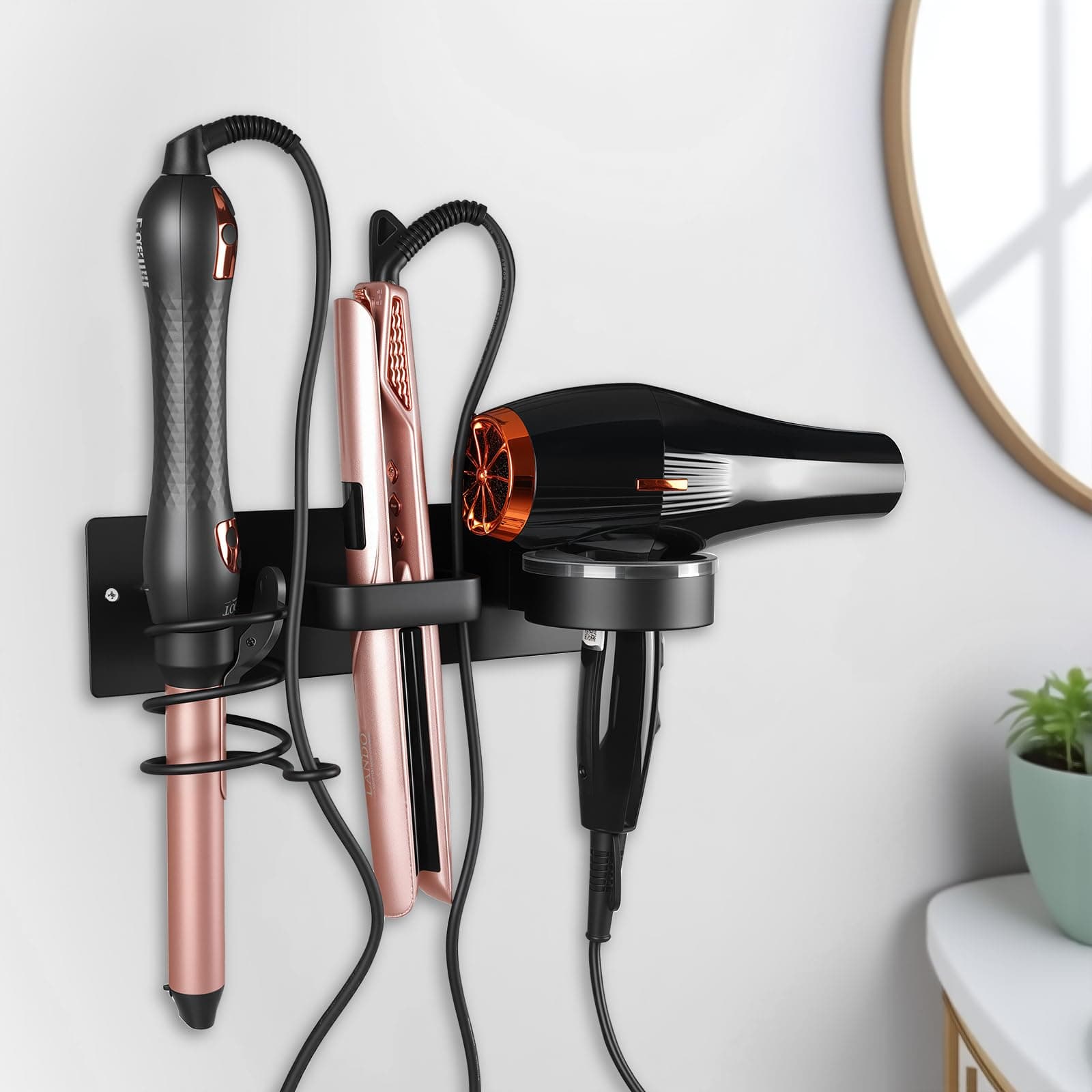 Hair Tool Organizer Wall Mounted or Cabinet Door 3-in-1