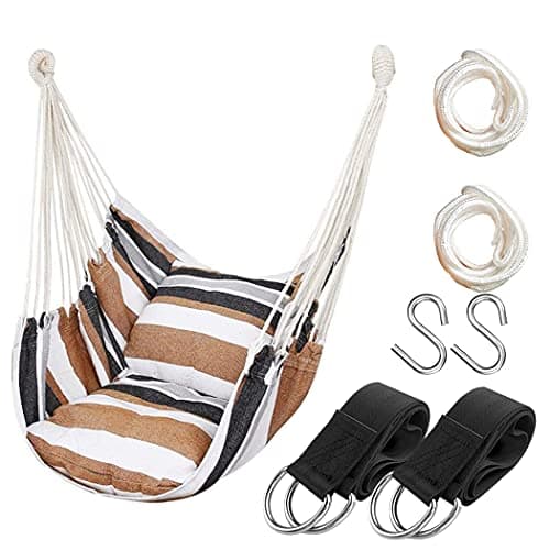Cotton Rope Hammock Chair with Cushion
