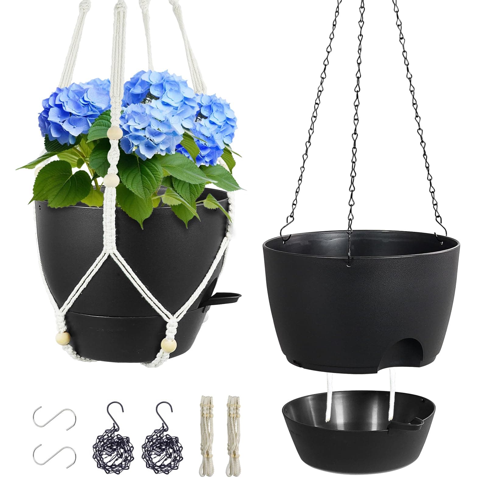 Vencer Self-Watering Hanging Planter (Set of 2)
