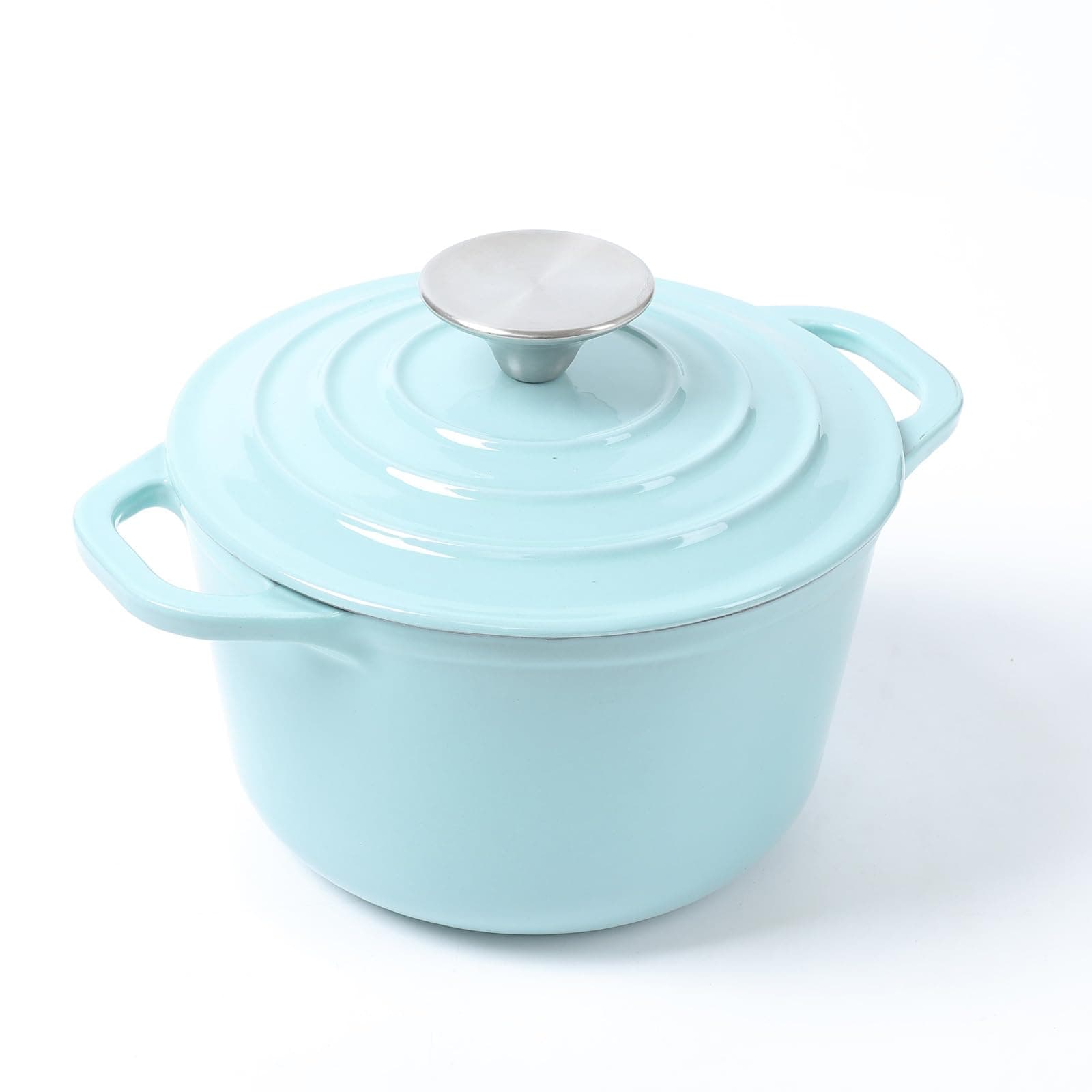 HAWOK Enameled Cast Iron Dutch Oven, 5 Qt., Sage Green