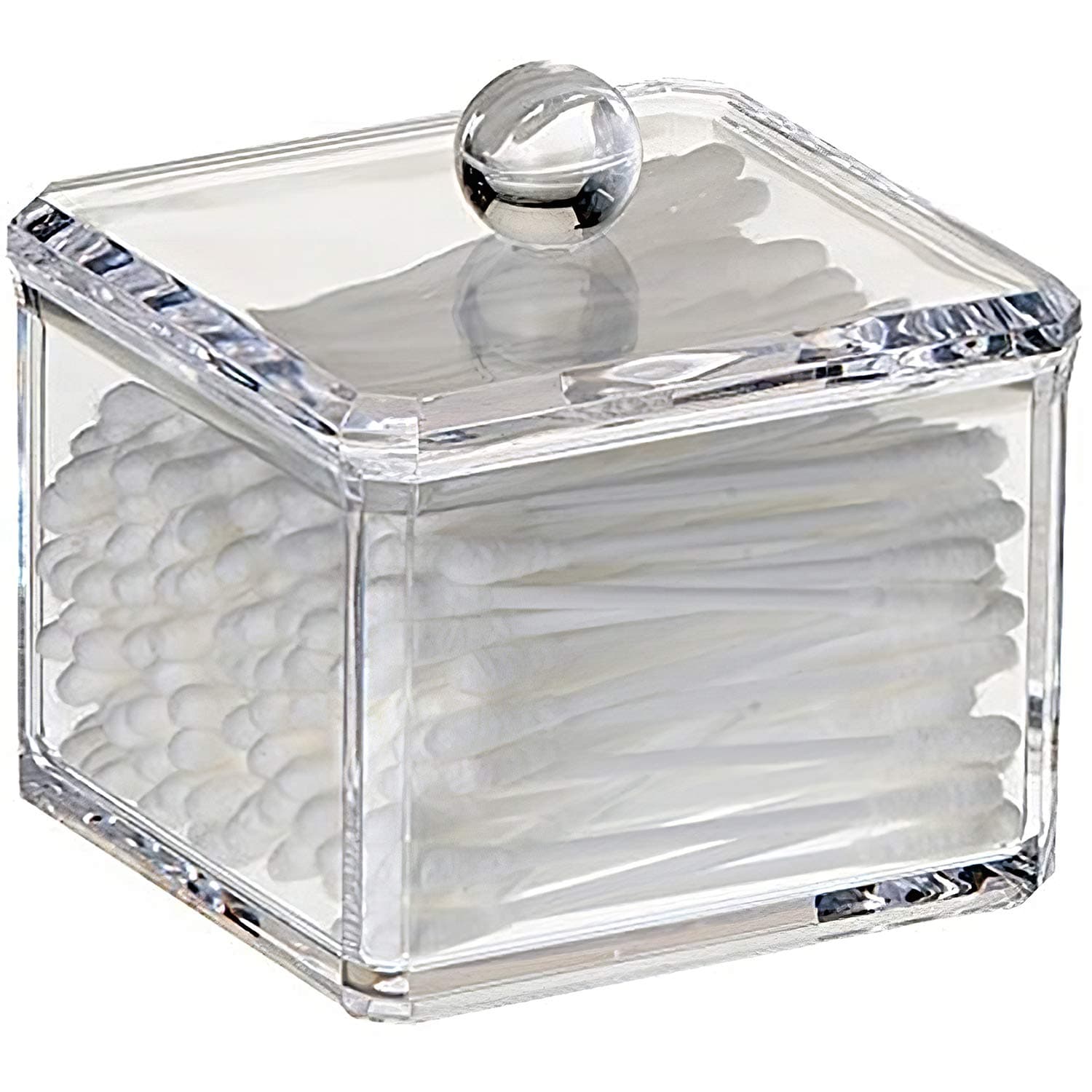 Hedume 4 Pack Clear Acrylic Swab Dispenser Canisters