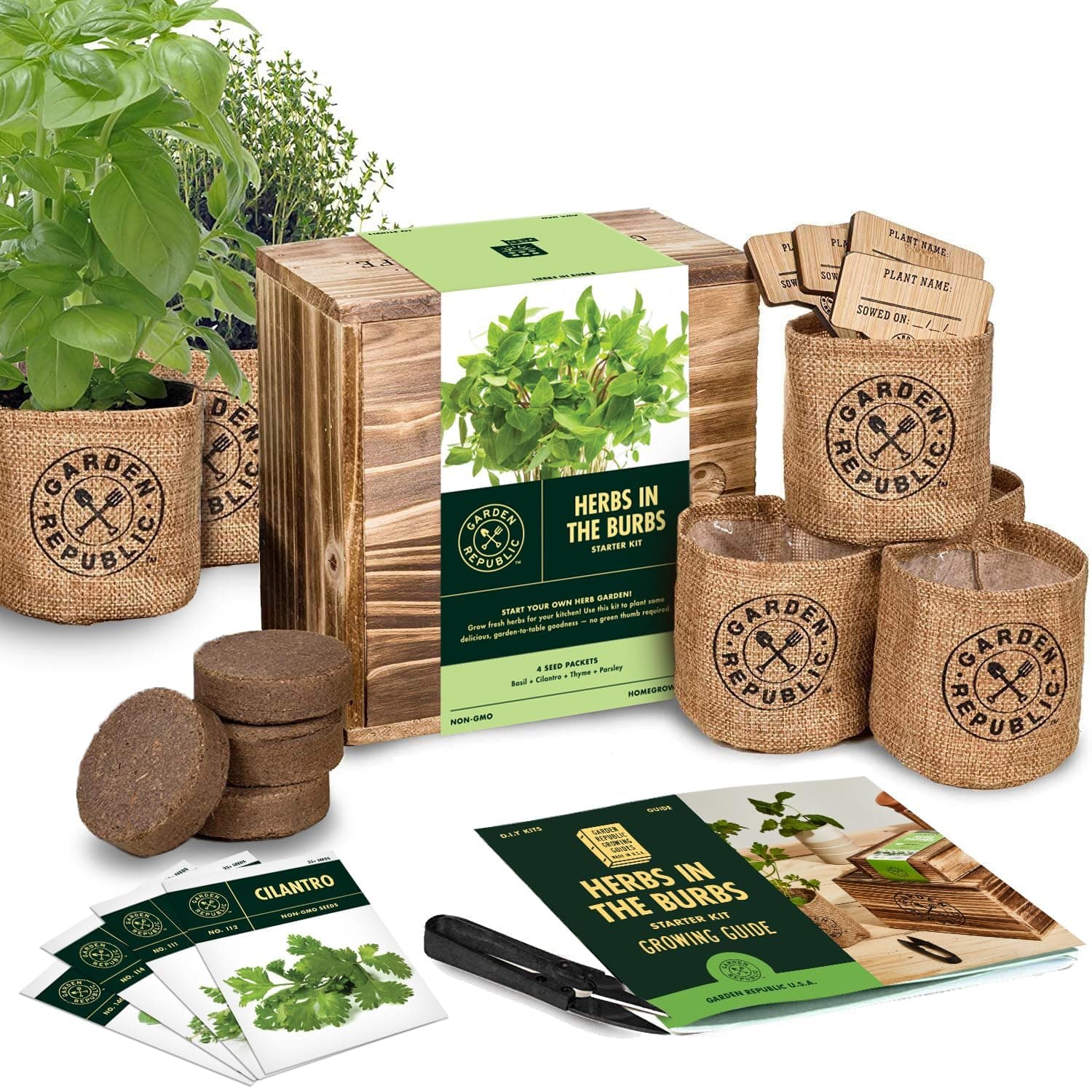 Garden Republic Herb Starter Kit with Scissors