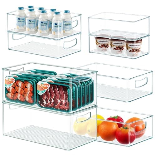 Heyuzb 8 Pack Freezer Organizer Bins Stackable