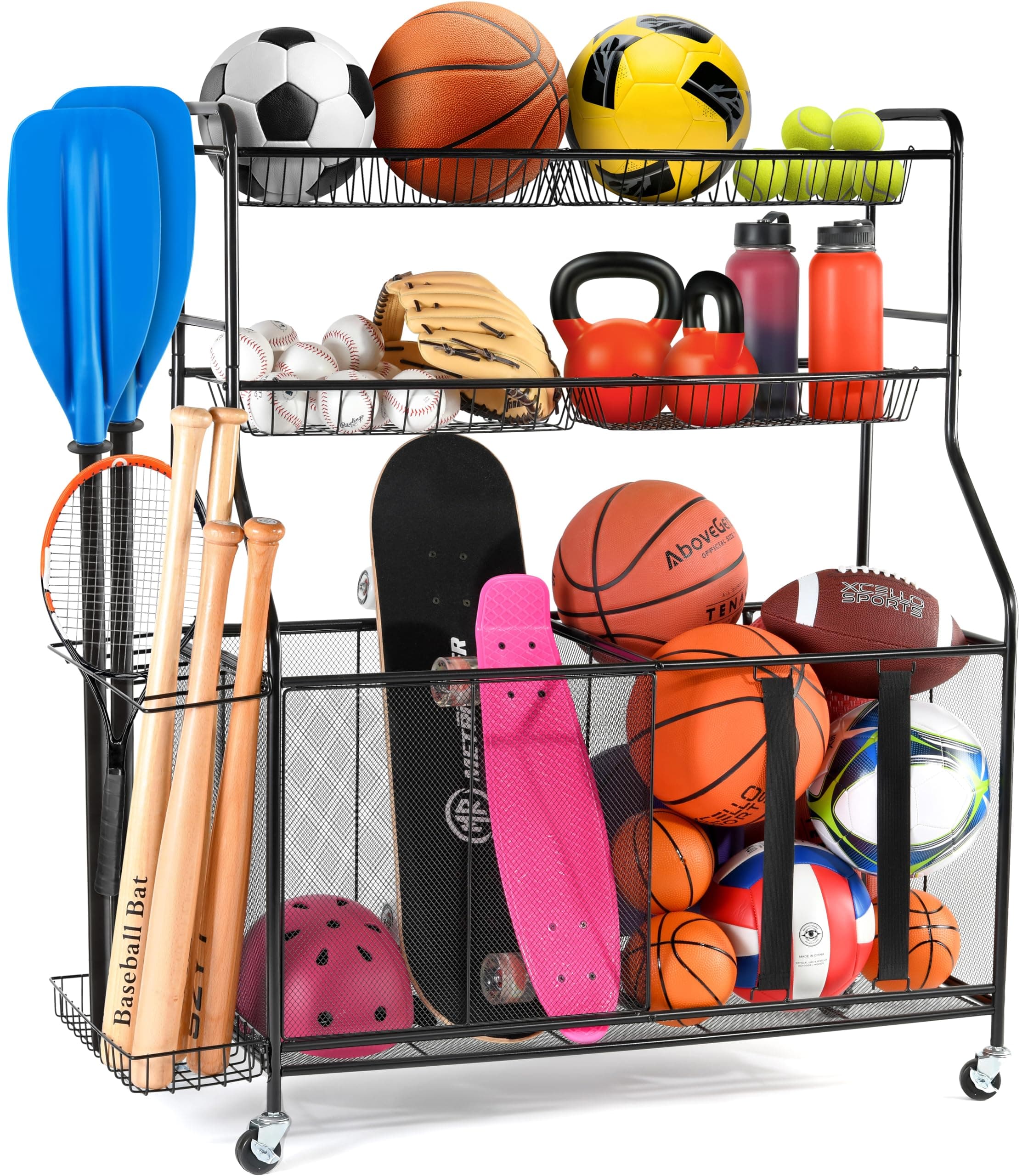 Home Ball Storage Rack for Garage (8-Ball Capacity)