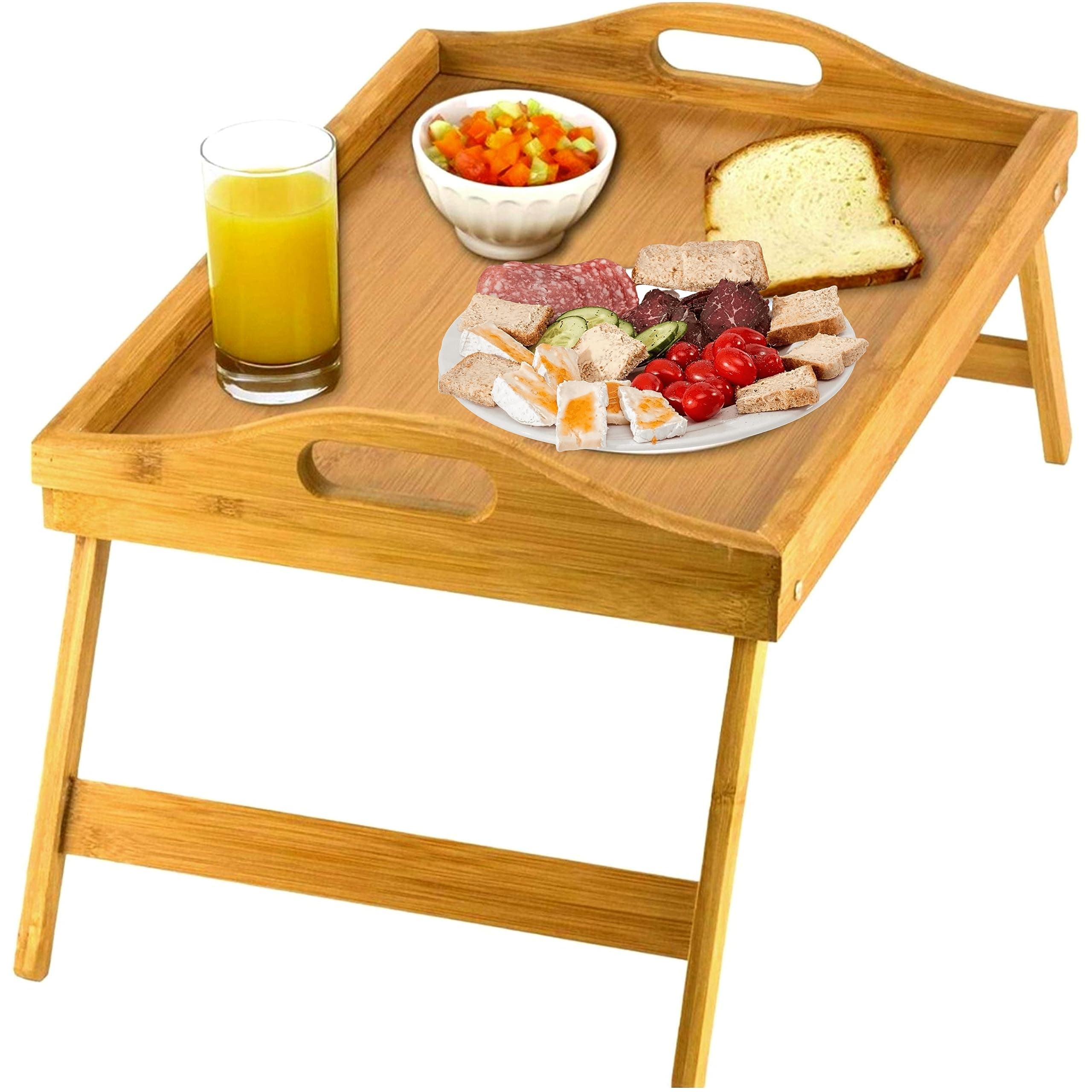 Home-It Bed Table Tray with Folding Legs and Handles