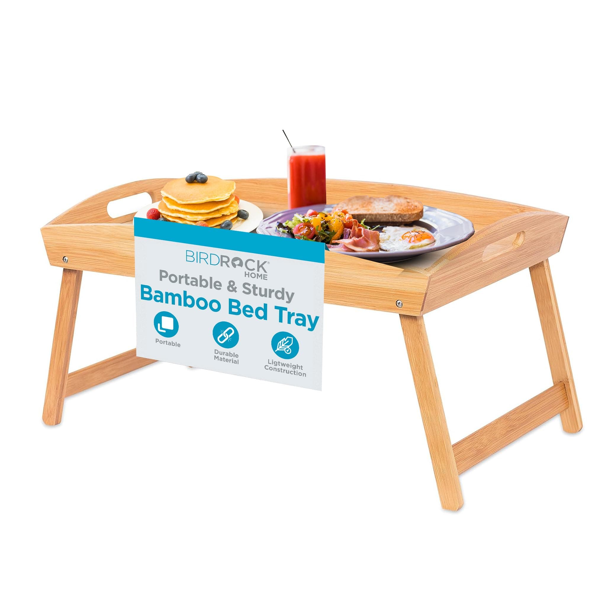 Home-It Bed Table Tray with Folding Legs and Handles