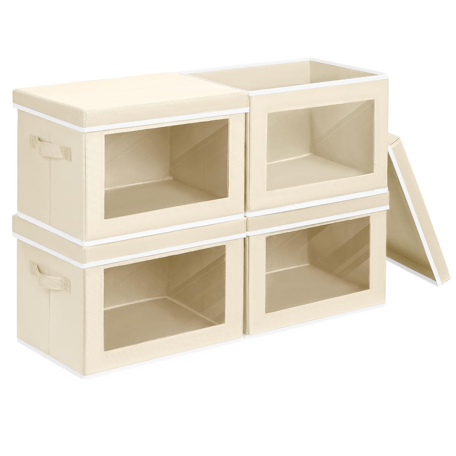 Homsorout Fabric Storage Boxes with Lids - 3 Pack