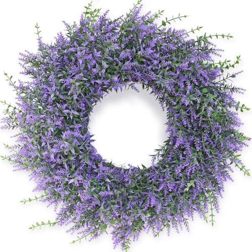 Hydrangea and Lavender Spring Wreath (22-Inch)