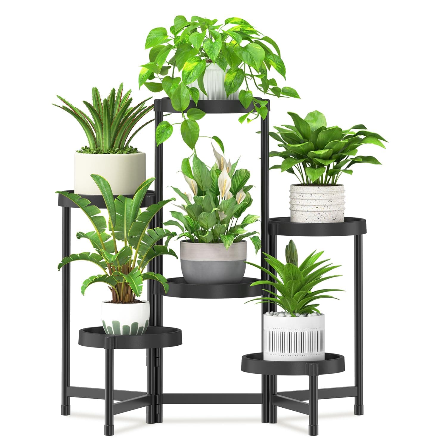 iDavosic.ly 5 Tier Corner Metal Plant Stand Outdoor