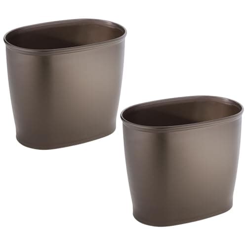 iDesign Slim Plastic Bathroom Trash Can