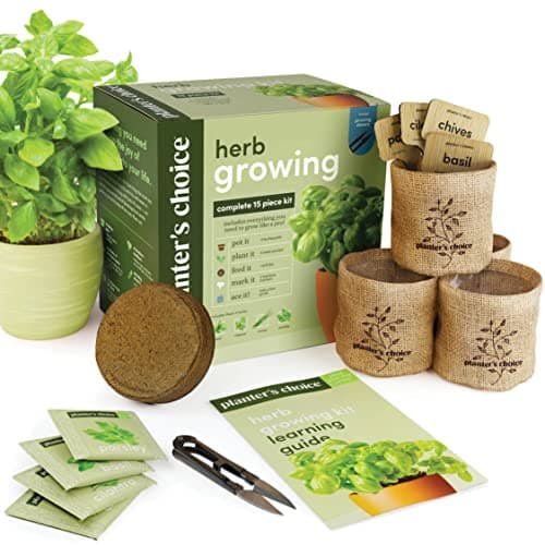 Indoor Herb Garden Starter Kit with Pots