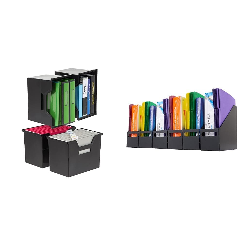 IRIS USA Metal Magazine File Holders 6 Pack