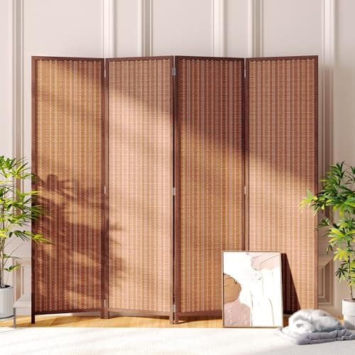 JOSTYLE 4 Panel Bamboo Room Divider